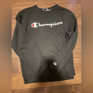 Champion Gray and Black Athletic Sweatshirt